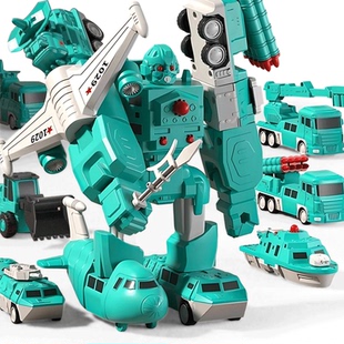 儿童益智玩具男孩生日礼物磁力积木拼装金刚变形机器人3到6岁以上