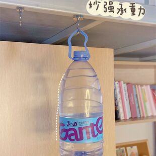 宿舍课桌金属磁贴挂钩免打孔磁吸式多用途冰箱悬挂挂具