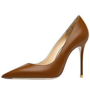 HLTINO2025年新款细跟尖头高跟鞋女法式气质百搭软皮细跟单鞋子女