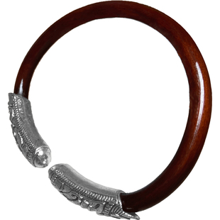 鸡血藤手镯女品藤正品西藏老藤古风开口情侣男个性扣头手环镯真品