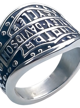 复古朋克机车精钢不掉色男士戒指