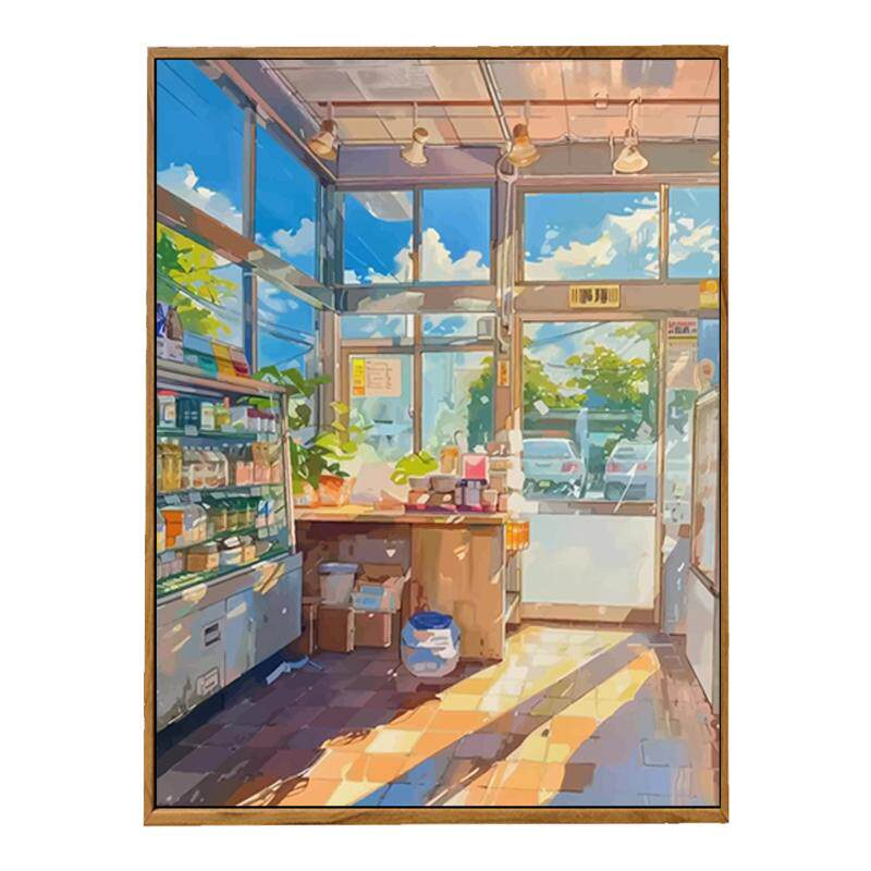 丙烯宫崎骏diy数字油画手绘画画