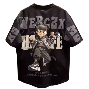 哪吒男童短袖T恤2026夏季新款儿童服装纯棉卡通潮中大童短袖上衣