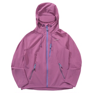 瞬时山野Monterest户外C6防泼水撞色拉链修身软壳夹克外套女款