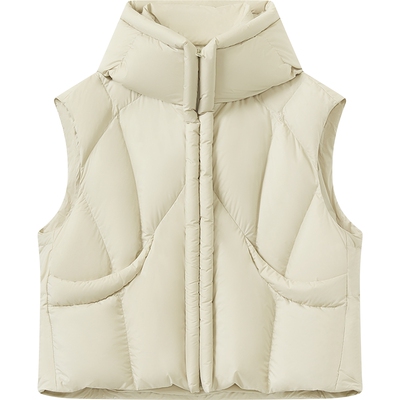 播保暖立领连帽短款羽绒马甲女秋冬时髦外套DDS4RD5267