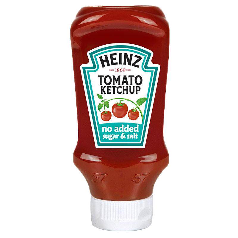 Heinz亨氏0糖0盐番茄酱低脂沙司挤压瓶儿童汉堡披萨薯条酱570ml*2