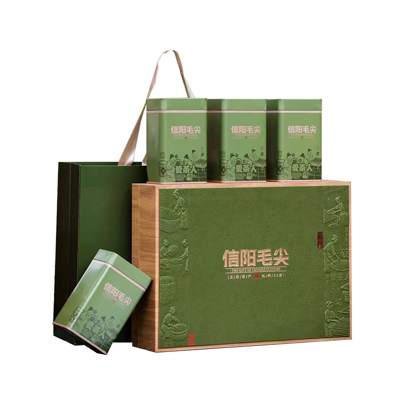 世明送礼礼盒茶叶信阳毛尖礼盒装2026新茶叶特级嫩芽毛尖绿茶500g