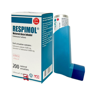 泰国进口RESPIMOL哮喘喷雾剂硫酸沙丁胺醇缓解哮喘支气管痉挛急性
