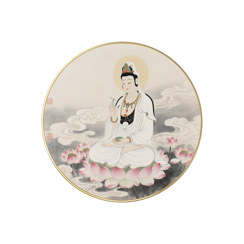 佛像观音荷花满绣十字绣坐莲观音2025新款自己手工线绣全绣自己绣
