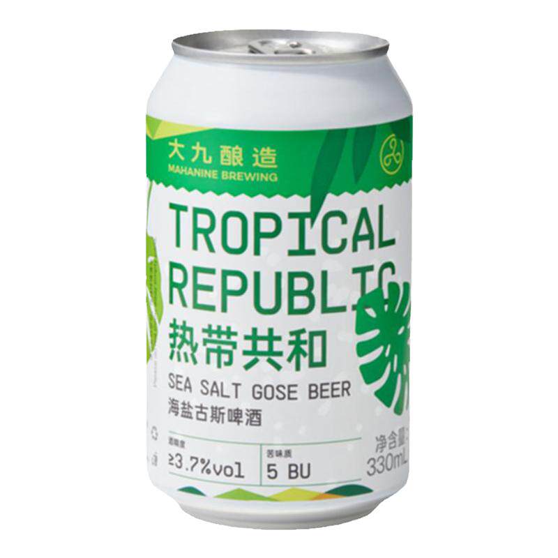 大九酿造热带共和海盐古斯啤酒国产精酿果味微醺鲜啤330ml*2罐装