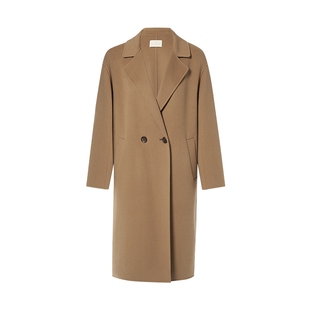 【羊毛羊绒】ELSEWHERE珂思商场同款长款外套双面毛呢大衣女冬