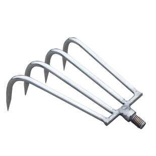 不锈钢水草镰刀钓鱼搂草耙子鱼叉头搭钩香椿钩通用8mm抄网杆配件