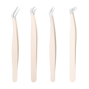 高精度假睫毛嫁接镊子美睫师专用夹子种睫毛金羽夹海豚夹圆头尖头