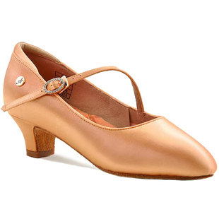 ADS摩登舞鞋女童鞋华尔兹女孩平跟3.5-4.5cm矮跟儿童探戈国标舞鞋