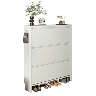 实木超薄鞋柜家用门口入户门2025新款玄关柜门外走廊小窄翻斗鞋架