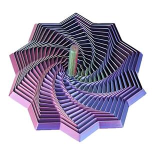 3D打印视错觉折叠儿童益智玩具多边形萝卜塔解压螺旋立体设计玩具