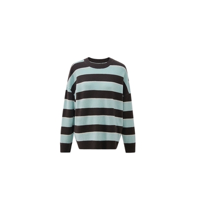 欧时力机洗羊绒条纹毛衣