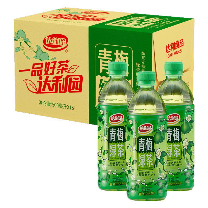 达利园青梅绿茶500ml*15瓶夏季茶饮料酸甜果味茶聚餐饮品瓶装正品