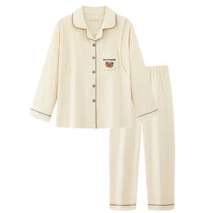 月子服秋冬款纯棉产后产妇喂奶加厚10月份住院春秋季孕妇哺乳睡衣