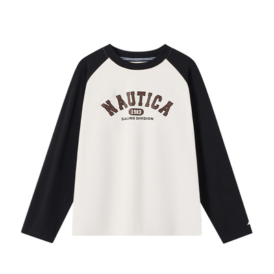 NAUTICA/诺帝卡童装 男童长袖T恤2026年春秋季儿童圆领打底衫上衣
