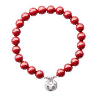 庆祥泰高含量原矿朱砂手串女正品官方旗舰店999纯银平安锁手链男