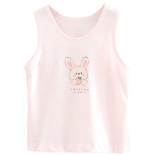 瑁恩瑁爱女童背心夏季薄款无袖女孩吊带打底衫冰川棉纯棉儿童汗衫
