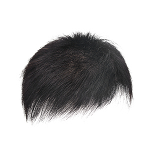 假发男短发真人发男士秃顶前额头顶补发块隐形无痕自然帅气补发片