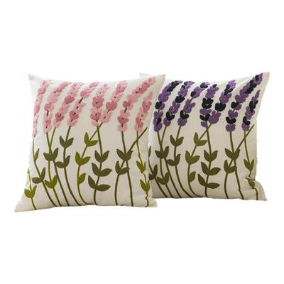 依兮春日花朵设计抱枕客厅纯棉