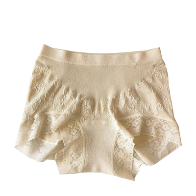 贝莱娅女无缝蕾丝边大弹力平角裤