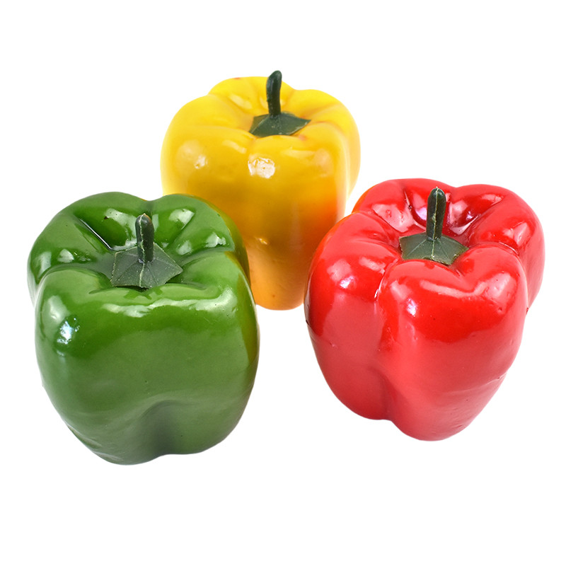 仿真蔬菜水果道具假辣椒假菜椒模型橱柜饰品摆件拍摄道具儿童玩具