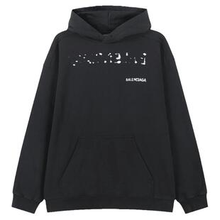 Balenciaga巴黎世家 男士宽松连帽长袖卫衣 600583 TOVO6