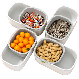 佳帮手懒人瓜子零食水果收纳盒双层加厚客厅收纳篮家用果盘沥水盘