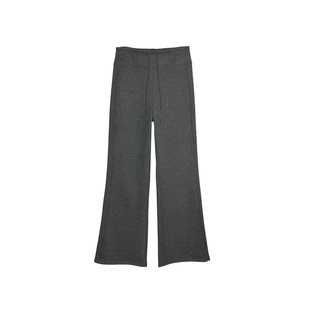 超暖毛绒绒 松紧腰高腰休闲喇叭裤女秋冬新加绒加厚修身显瘦卫裤