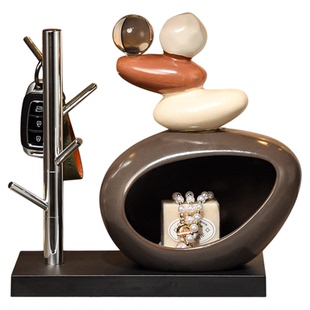 时来运转钥匙入户收纳玄关摆件欢迎回家客厅酒柜电视柜家居装饰品