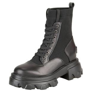 【明星同款】iiJin艾今经典8cm厚底内增高针织马丁短靴子女733ZJK