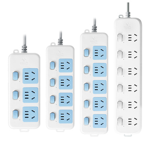 公牛插座面板多孔插排插线板多功能家用拖接线板独立开关带线分控