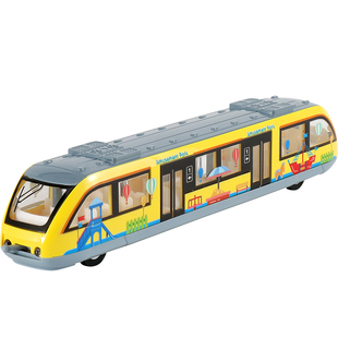 合金儿童玩具小火车仿真轨道地铁模型城市轻轨列车男孩动车高铁