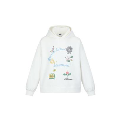 QUARTER IN NIGHT2025秋新款“QUINNY”涂鸦印花连帽卫衣宽松外套