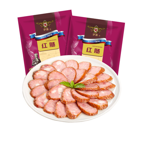 秋林食品公司伊雅正宗哈尔滨红肠500g*2东北特产开袋即食香肠