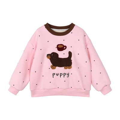 小O宝Okids童装女宝宝加绒卫衣