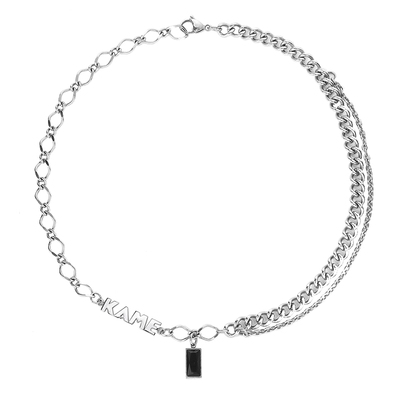 双层小众原创项链锁骨链情侣钛钢