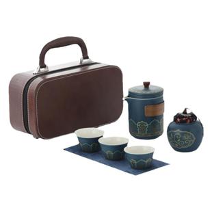 快客杯一壶露营陶瓷便携旅行茶具套装功夫户外泡茶壶出差旅游茶杯