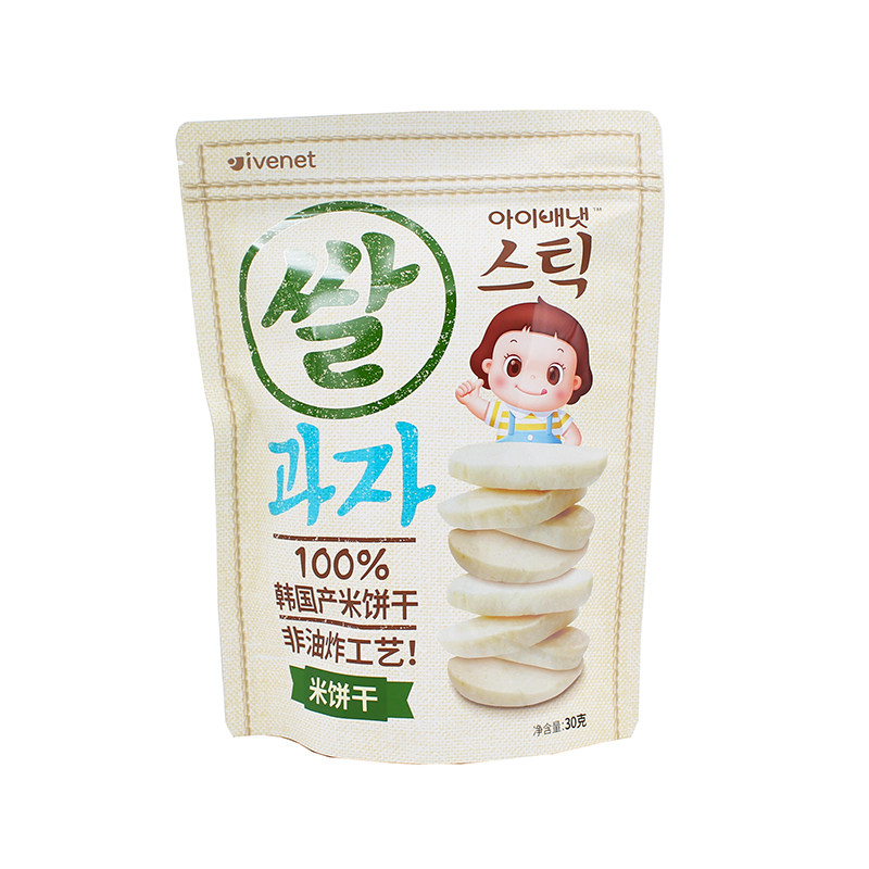 ivenet艾唯倪大米饼口水可化韩国进口非婴幼儿宝宝磨牙棒零食30g