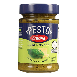 进口百味来罗勒青酱190gBarilla牛排Pesto腰果意粉意面意大利面酱