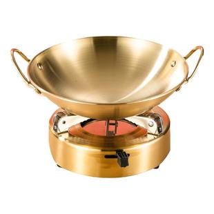 新式干锅锅具不锈钢酒精炉子小火锅家用卡式炉专用锅商用小型锅仔