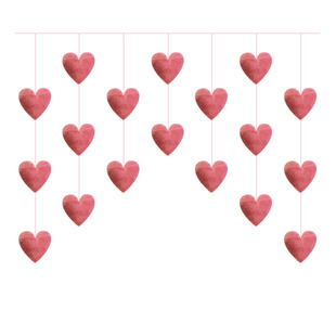 家居门帘挂件隔断帘装饰帘入户门结婚线帘网红玄关桃心免打孔半帘