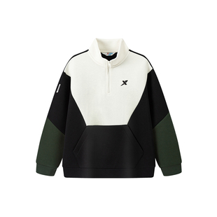 【商场同款】特步童装春季新款大童保暖亲肤卫衣儿童运动男童上衣