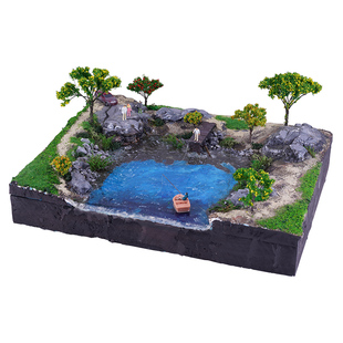 水景膏DIY手工制作沙盘模型建筑材料包造景泥微缩场景江边垂钓