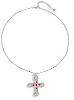 合金男女同款十字架项链甜酷叠戴