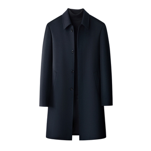 狄斯仑长款羊绒大衣男士2025秋冬季新款高端中老年商务羊毛呢外套